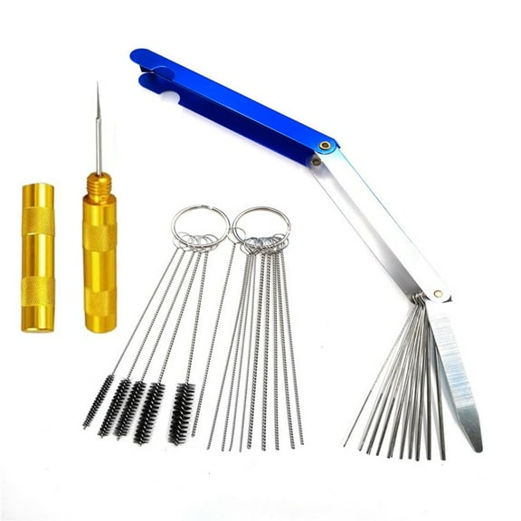 Essential Carburetor Cleaning Kit with Nylon Brushes and Cleaning Needles
