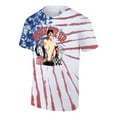 thumbnail image 2 of Men's Ripple Junction White/Red John Cena Never Give Up American Flag Tie-Dye T-Shirt, 2 of 3