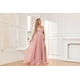 thumbnail image 5 of Vestido formal BOLENSYE de gasa con hombros descubiertos, verde salvia, US18W, 5 of 7