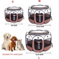 thumbnail image 3 of Portable Pop Up Pet Playpen for Dogs Cats Rabbits, Indoor Outdoor Foldable Tent Crate Kennel with Carrying Case & Removable Zipper Top, 3 of 12