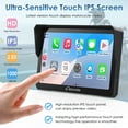 thumbnail image 3 of Carpuride Motocicleta Carplay Screen con Soporte BM05 Wireless Android Auto, Pantalla Táctil Impermeable de 7", Bluetooth Dual, Controlador con Cable, Navi (W702S Pro), 3 of 11