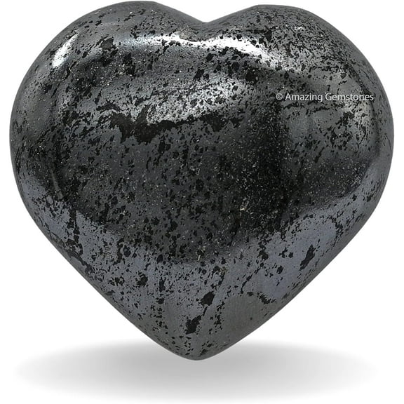 Hematite Crystal Heart