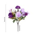 thumbnail image 4 of Artificial Flowers Like Real Artificial Bouquet, Mixed Silk Artificials Roses Bouquet with Daisy Chrysanthemum White Flowers for Centerpiece Table Wedding Party, Available in 7 colors, 4 of 7