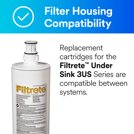 Filtrete - Advanced Under Sink Quick Change Water Filtration Filter 3US-PF01 for use with 3US-PS01 System - White