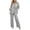 Gray, variant on Zulora Women's Oversized Button Down Pajama Set Pants
