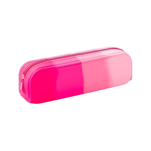 Deeceymbur Silicone Pencil Case Gradient Color Flexible Waterproof Storage Pen Case for Office Learning Large Capacity