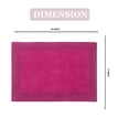 thumbnail image 3 of Home Weavers Luxury Bathroom Rug 100% Cotton Reversible Bathroom Rugs Set, Washable Rug, Soft Absorbent bath Rug, Bathroom Rug, Kitchen Mat, Non Slip Bath Decor Mat, 17"x24" Rectangle, Hot Pink, 3 of 5