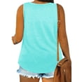 thumbnail image 3 of Plus Size Women Solid Color Sleeveless Casual Tank Tops Crew Neck Simple Camisole 5XL, 3 of 4