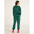 thumbnail image 5 of Joyspun Women's Stretch Velour Pajama Set with Socks, 3-Piece, Sizes XS-3X, 5 of 5