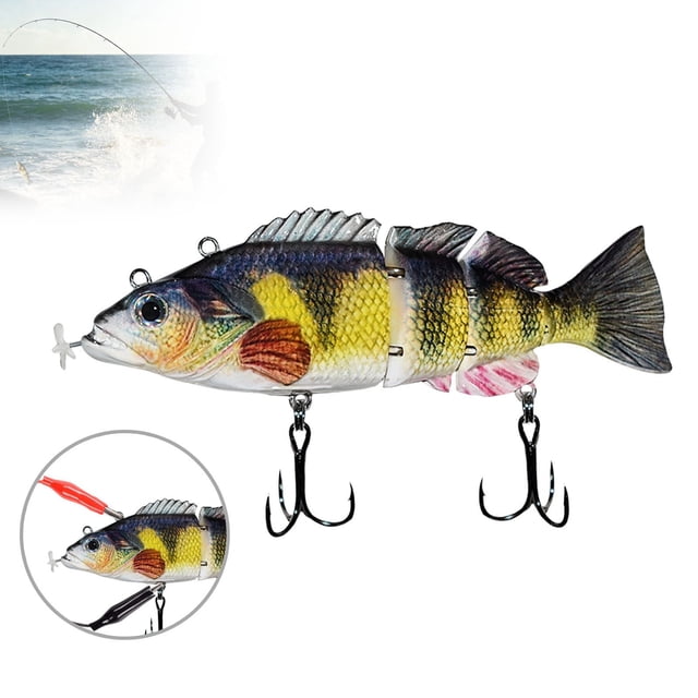 Klonfd Rechargeable Equipped With LED Lights 5.1 Inch Intelligent Robotic Joint Swimming Hard Gear Suitable For Trou