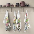 thumbnail image 2 of Birds Flowers Kitchen Dish Towels Set of 1 Absorbent Hand Towels, Lint-Free 18"x28" Heart Bike Cage Fast Drying Hanging Dishcloths for Cooking Baking Home Clean, 2 of 7