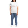 thumbnail image 4 of CafePress - I Love My Goldendoodle Women's Light Pajamas - Women's Short Sleeve Print T-Shirt and Pants Light Cotton Pajama Set, 4 of 7