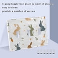 thumbnail image 3 of Yayeee Toggle Light Switch Wall Plate 3-Gang 6.37"x4.48" Decorative Outlet Cover, Cartoon Bunnies, 3 of 7