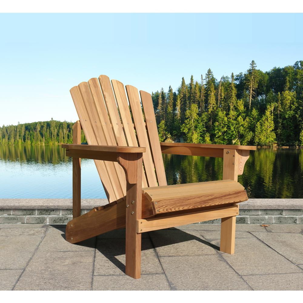 Contemporary Home Living 36" Brown Western Red Cedar Riverside Adirondack Chair