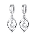 thumbnail image 2 of Pendientes para mujer, regalos para mujer, pendientes de corazón giratorio con perlas, pendientes largos para mujer, pendientes de perlas de moda con torsión, pendientes para mujer, 2 of 5