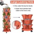 thumbnail image 3 of Active Mind Ltd Vertical Garden Kit - 7-Tier Stackable Planter System with Wheels & Drainage Holes, Perfect for Indoor/Outdoor Vegetable & Herb Gardening, Red, 3 of 7