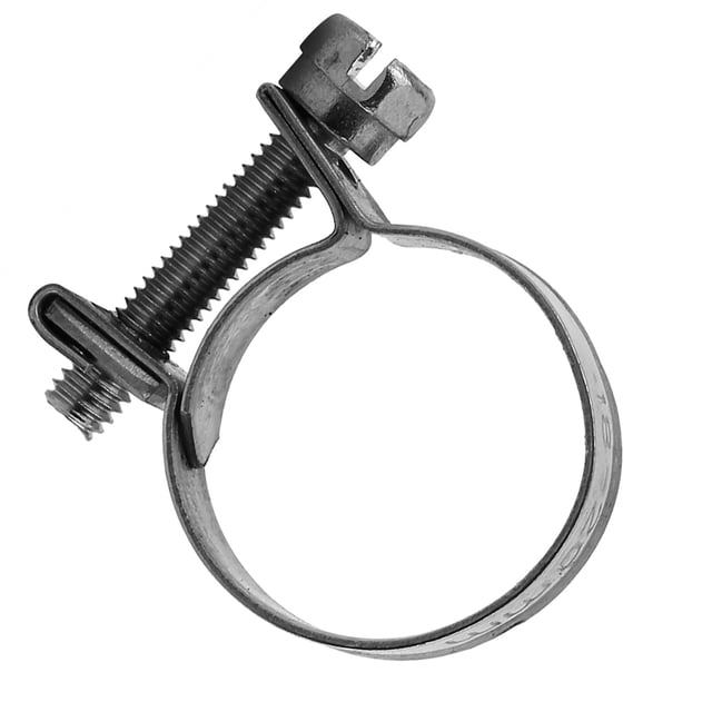 Mini tubo de combustible de acero inoxidable, Abrazadera de Manguera, Conjunte Con Rizador para tubo Pequeño, Manguera de combustible de aire y Agua, 10 UDS.
