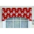 thumbnail image 2 of RLF Home Claws Arch 100% Cotton with Fully Lined 3" Rod Pocket Valnance for Windows 50" x 17" Red, 2 of 5