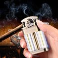 thumbnail image 5 of Red And Blue Double Color Oil Tank Rocker Arm Clear Kerosene Lighter, 5 of 5