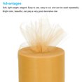 thumbnail image 3 of Unique Bargains 200 Yards Tulle Ribbon Rolls Netting Fabric Spools 6' Gold for Christmas Wrapping Wedding DIY, 3 of 5