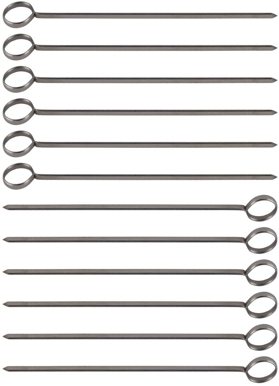 NEW FLEXIBLE GRILLING SKEWERS SET OF 8 STAINLESS STEEL BBQ KABOBS 