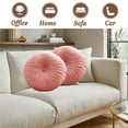 thumbnail image 5 of 18-Inch Round Velvet Throw Pillow for Home Decorative Couch (Pink), 5 of 6