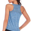 thumbnail image 4 of MRULIC tank tops women Women Workout Tops Athletic Sports Running Tank Mesh Yoga Training Shirts Womens tank tops Blue + US：8-10, 4 of 9