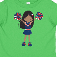 thumbnail image 4 of Inktastic African American Girl, Cheerleaders, Blue Uniform Girls Toddler T-Shirt, 4 of 5