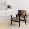 thumbnail image 2 of Designart "Black And White Wave" Upholstered Modern & Contemporary Accent Chair and Abstract Arm Chair - Multiple Color & Pattern, 2 of 7