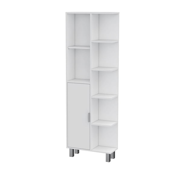 Plethoria Home White 9-Shelf Linen Cabinet