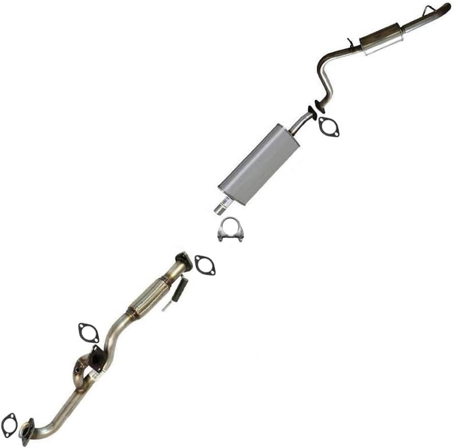 Northeastern Stainless Steel Exhaust Resonator Pipe For Honda CRV 2002-2004 2.4L - Complete Installation Kit Included