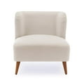 thumbnail image 3 of Vesper Milky White Textured Polyester Boucle Fabric Accent Chair, 3 of 10
