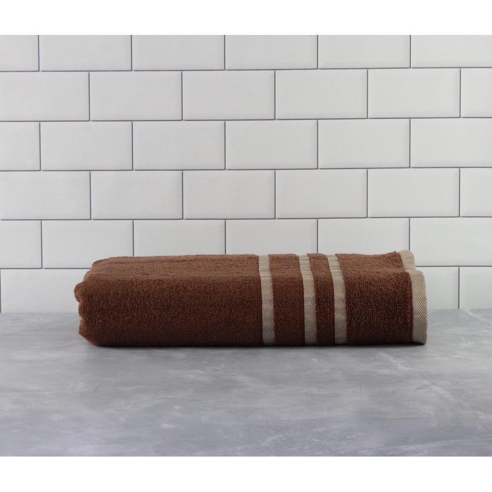 Mainstays Basic Bath Collection Single Bath Towel, Chocolate Brown