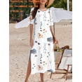 thumbnail image 2 of Vestido largo Zeagoo, ropa de viaje para mujer, blanco, XL, 2 of 7