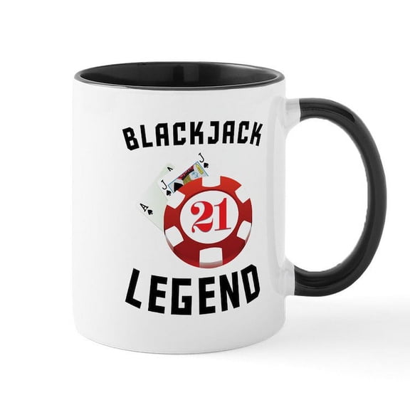 CafePress - Blackjack Legend Mugs - 11 oz Ceramic Mug - Novelty Coffee Tea Cup