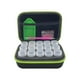 thumbnail image 1 of Caja de almacenamiento de botellas Bolsa de botella de 10 ml de punto de cruz 15 rejillas Contenedor de viaje de aceite esencial EVA, verde Eigraketly HA004216-02, 1 of 7
