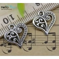 thumbnail image 2 of U8MO Wholesale lot retro Jewelry Making DIY Heart alloy charms pendant 15x14mm-100pcs, 2 of 4