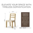 thumbnail image 3 of Open Box Maven Lane Willow Rustic Dining Chair, Natural with Taupe Linen Fabric, Set of 2, 3 of 7