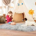 thumbnail image 5 of SARAG Fluffy Bedroom Rug, Small Oval Area Rugs, Gray tie-dye Shag Bedside Carpet for Kids Room Nursery Dorm Cute Fuzzy Indoor Decor for Boy and Girl, 2.6 x 5.3 Feet, 5 of 7
