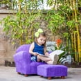 thumbnail image 3 of Keet Roundy Children's Chair Microsuede Lavender with ottoman, 3 of 5