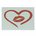 thumbnail image 1 of Kiss Cutting Board, Heart Drawn in Lipstick and Woman Lip Romance Passion and Tenderness Message, Decorative Tempered Glass Cutting and Serving Board, Small Size, White and Vermilion, by Ambesonne, 1 of 1