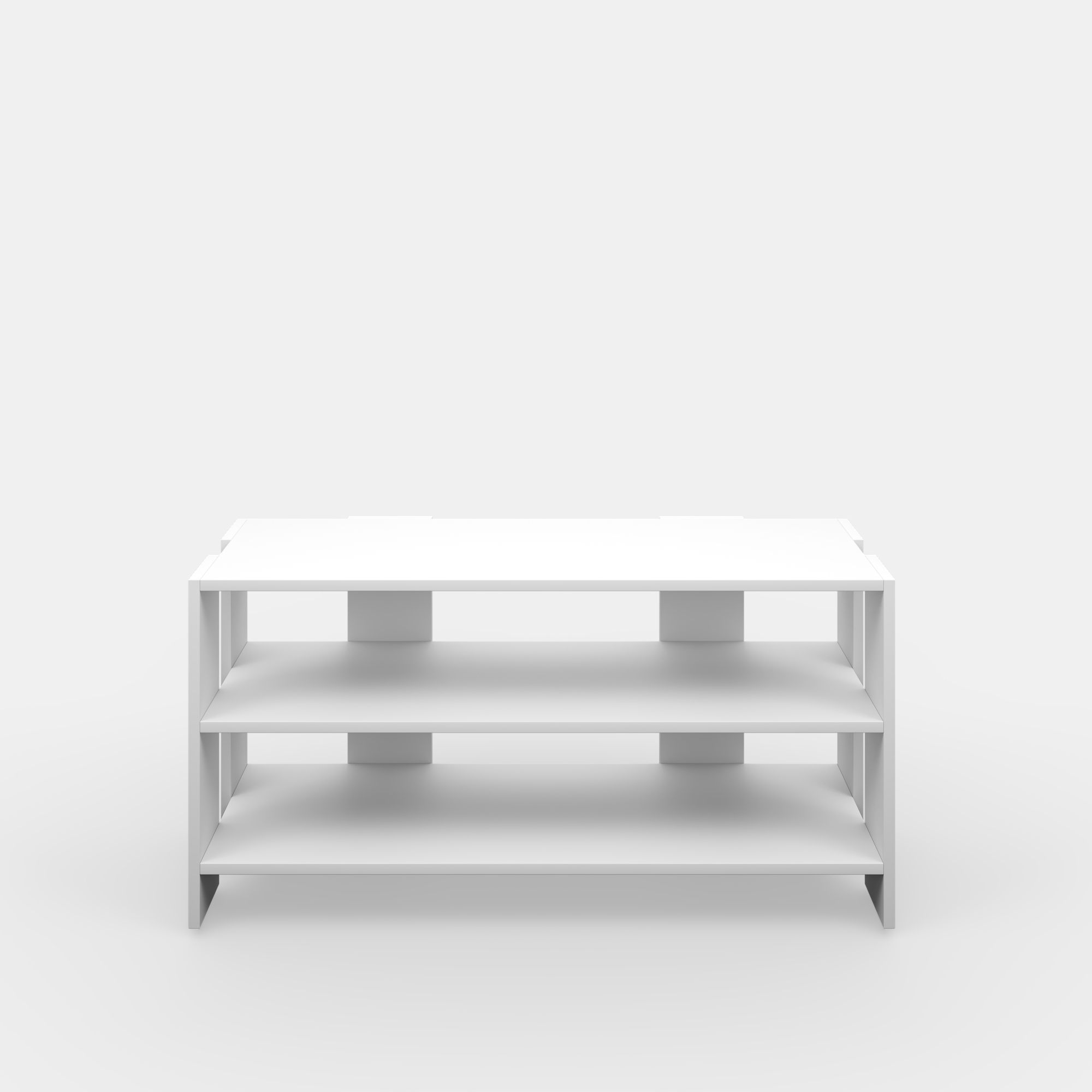Ada Home Decor Furniture 2 Tier 8 Pair White Rannoch Modern Shoe Rack