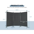 thumbnail image 2 of YRLLENSDAN Room Dividers Screen with 3 Panels, Temporary Wall Partitions and Dividers Freestanding Folding Privacy Screen for Room Bedroom Metal Frame Portable Wall Divider Room Separation, 2 of 9