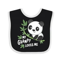 Inktastic My Grampy Loves Me Cute Panda Boys or Girls Baby Bib