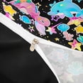 thumbnail image 4 of jejeloiu Cute Starry Mermaid Twin Duvet Cover For Girls,Colorful Underwater Stars Twin Bedding,Black Blue,Black Reversible,2 Pieces,1 Duvet Cover and 1 Pillowcase, 4 of 6