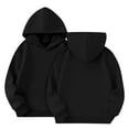 thumbnail image 3 of YOUYEDIAN Girls Boys Sweatsuit Tracksuit 2 Piece Kids Sweat Suits Long Sleeve Solid Color Sweat Set Plain Hooded Sweatshirt and Jogging Pant Kids Outfits Black 9-10 Years, 3 of 3
