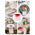 thumbnail image 3 of Modern Red Cloth Napkins Set of 8 Reusable Dinner Napkins, Gradient Floral Abstract Bohemian White Cocktail Napkin Washable Table Napkins for Wedding/Holiday Party/Baby Shower 20"x20", 3 of 7