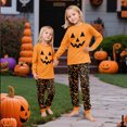thumbnail image 5 of Nvse|Halloween Family Matching Pajamas Adult Kids Skull Skeleton Print Long Sleeve Tops and Stretch Casual Pants Sleepwear Letter Print Long Sleeve Tops Long Pants for Kids, 5 of 5