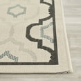 thumbnail image 4 of SAFAVIEH Courtyard Nina Geometric Trellis Indoor/Outdoor Area Rug, Beige Black/Aqua, 7'10" Round, 4 of 6