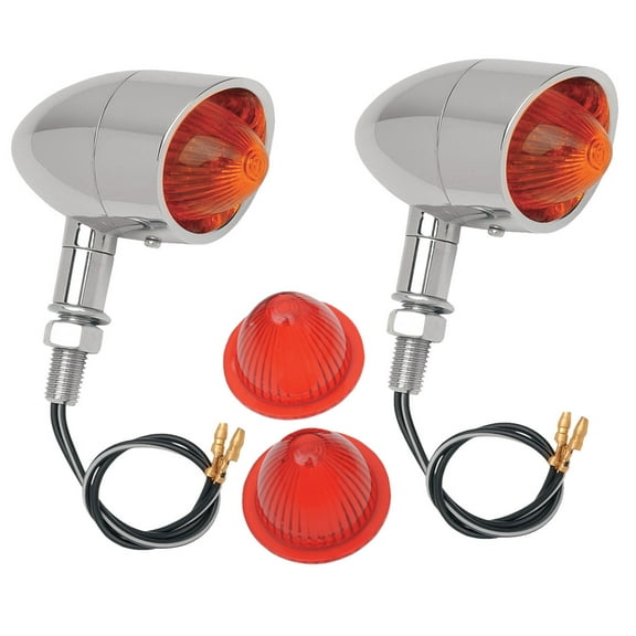 Drag Specialties Mini Retro Bullet Stud Mount Marker Lights (2040-0279)